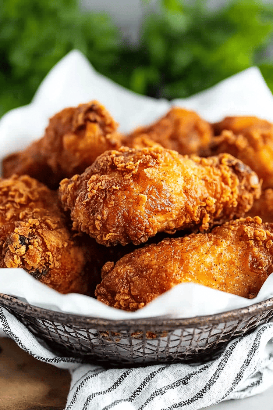 fried chicken tips ingredients organized and measured on kitchen counter