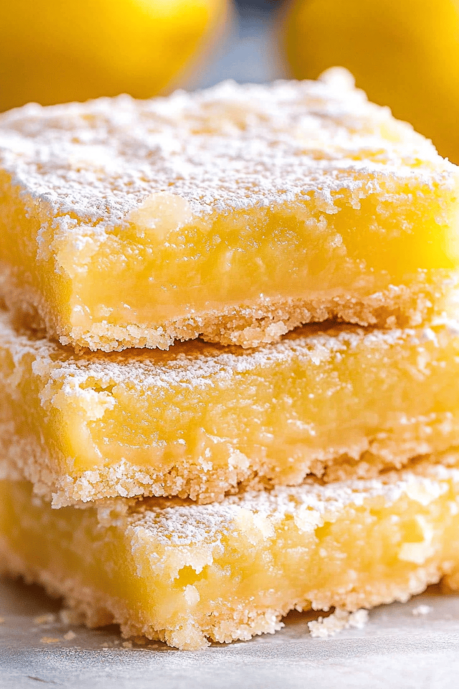 lemon bars slice on plate showing perfect texture and swirl pattern