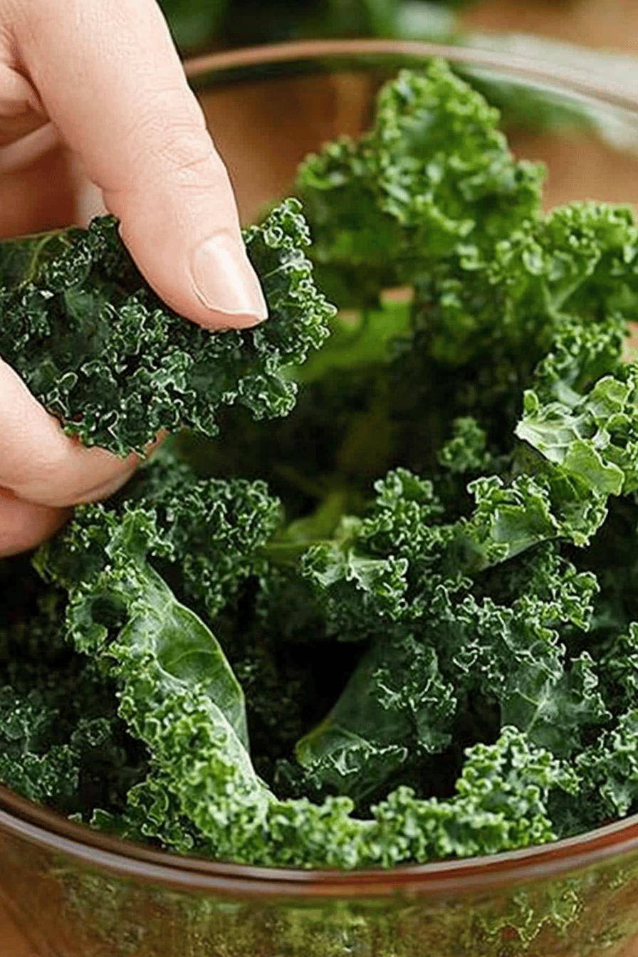 massage kale ingredients organized and measured on kitchen counter