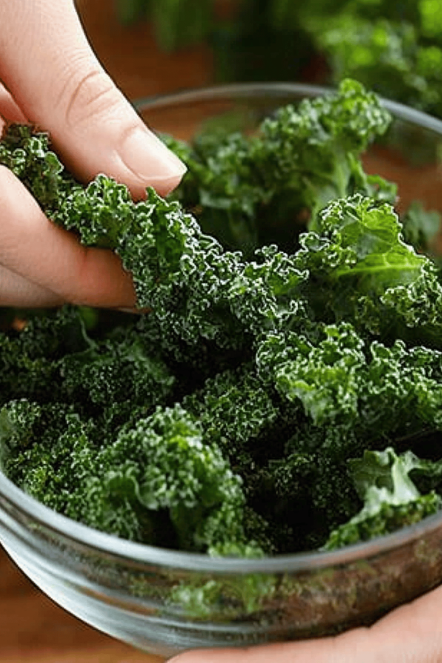 massage kale slice on plate showing perfect texture and swirl pattern