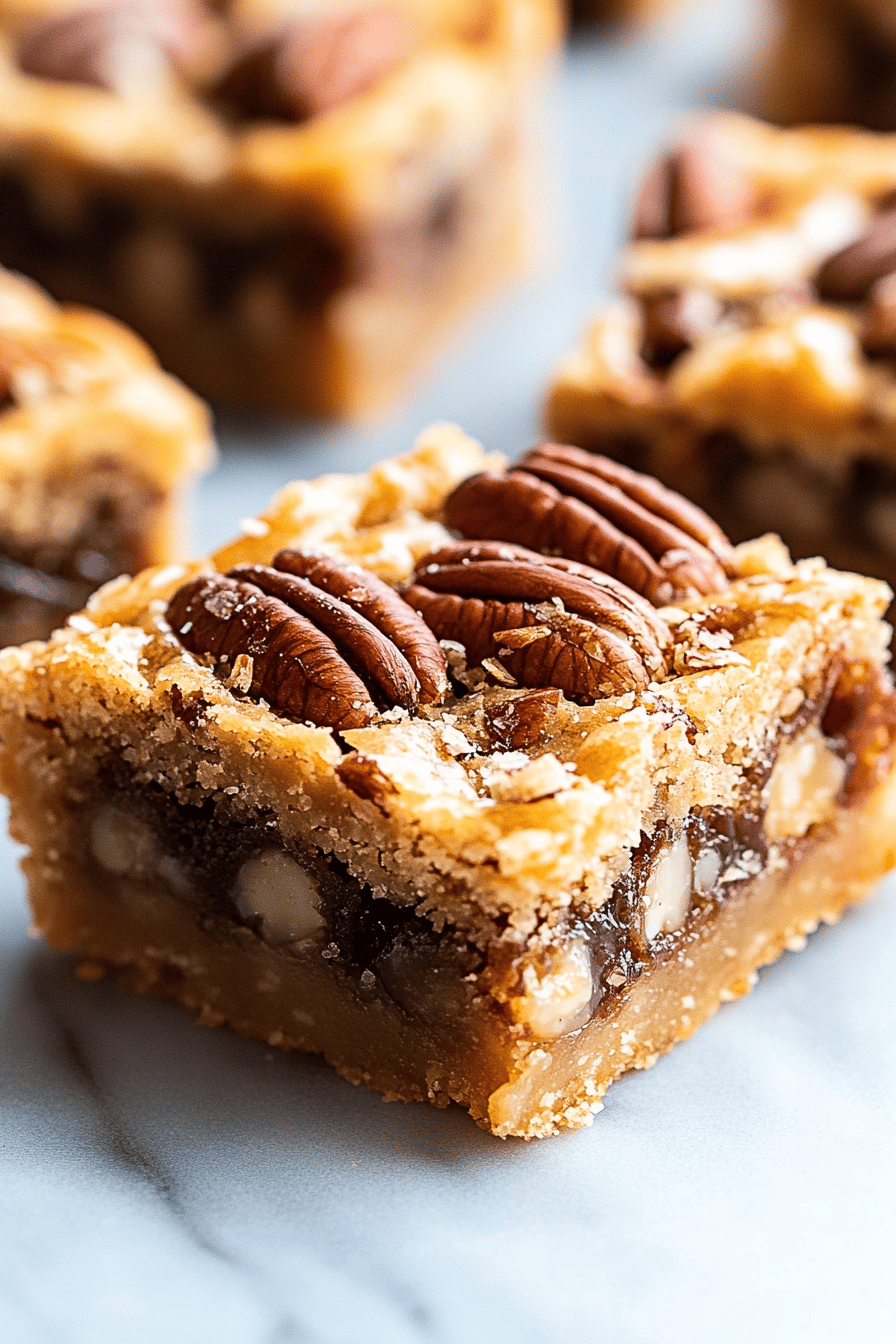pecan pie bars ingredients organized and measured on kitchen counter