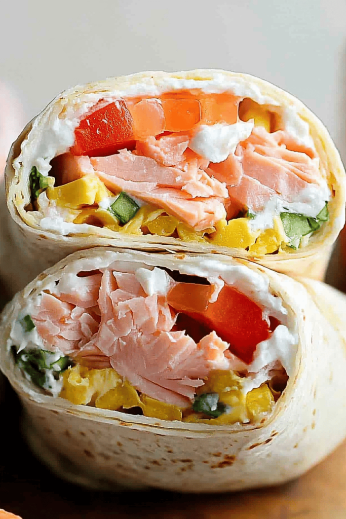 smoked salmon burrito