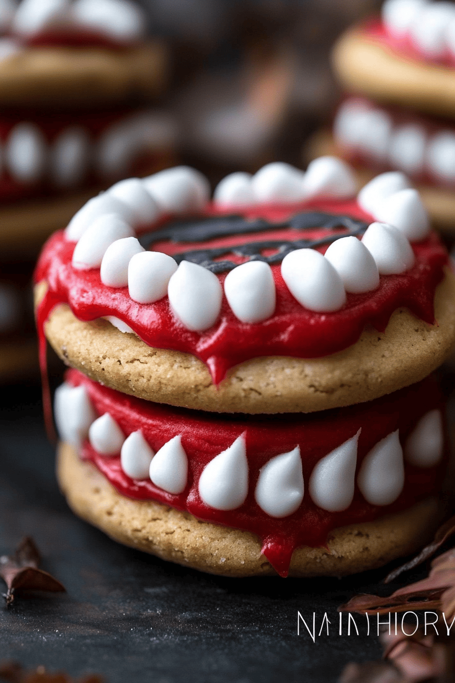 vampire cookies ingredients organized and measured on kitchen counter
