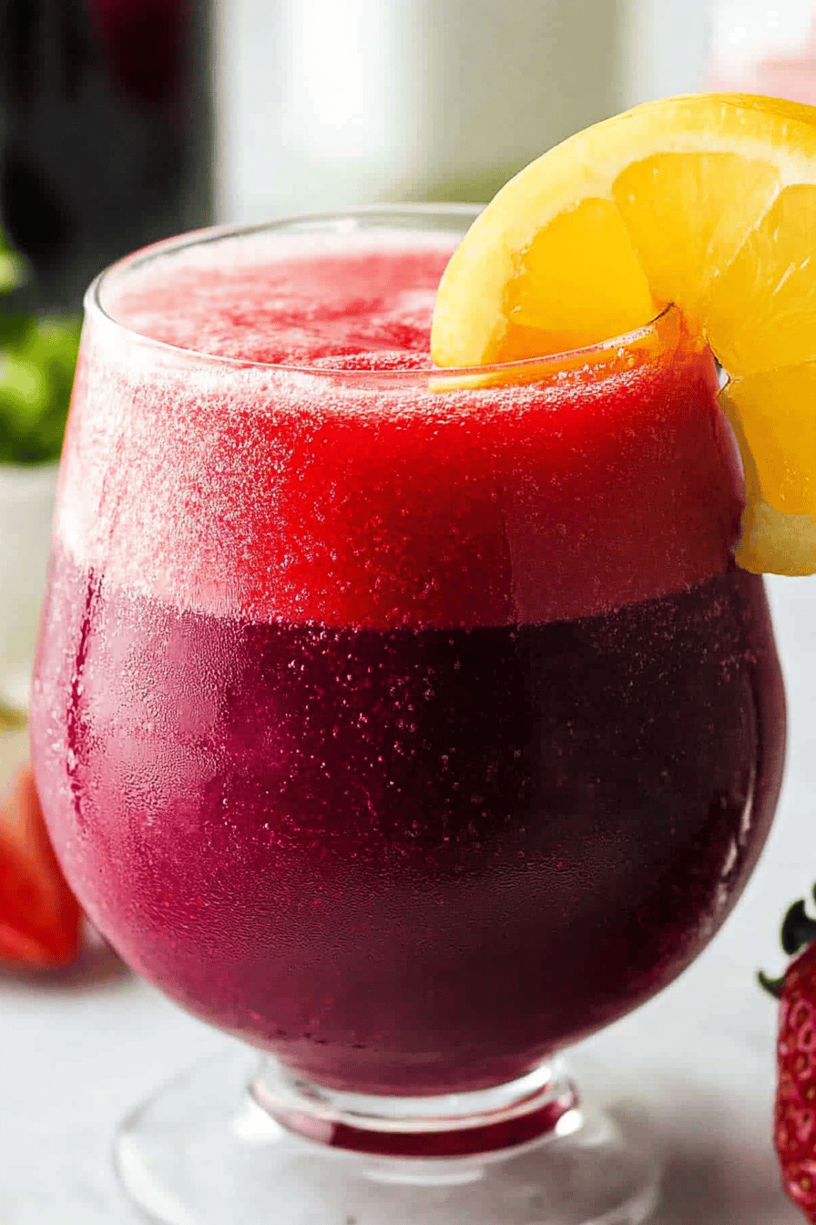 wine slushies ingredients organized and measured on kitchen counter