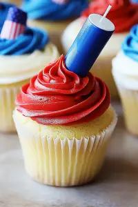 American flag cupcake