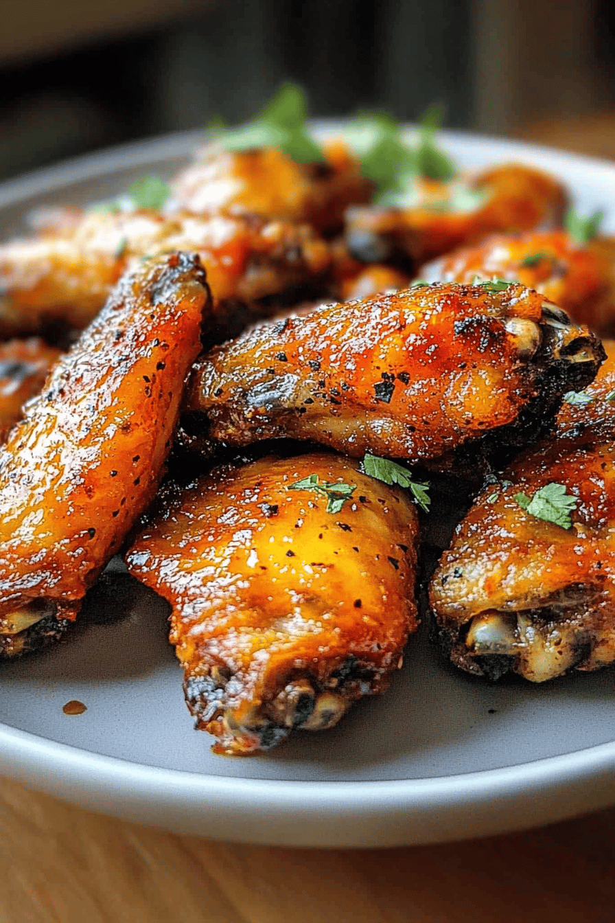 Ingredients for baked chicken wings laid out and measured