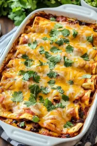 Beef enchilada casserole