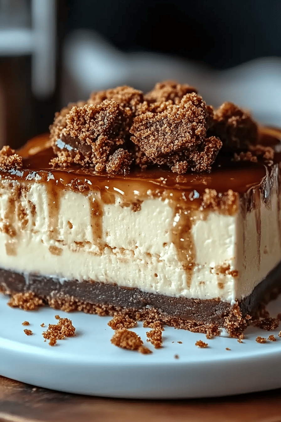 Biscoff cheesecake ingredients organized and measured on kitchen counter