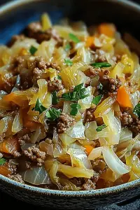 Cabbage ground beef