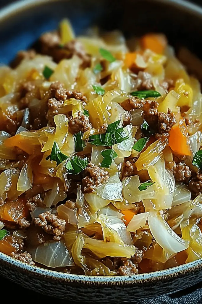 Cabbage ground beef