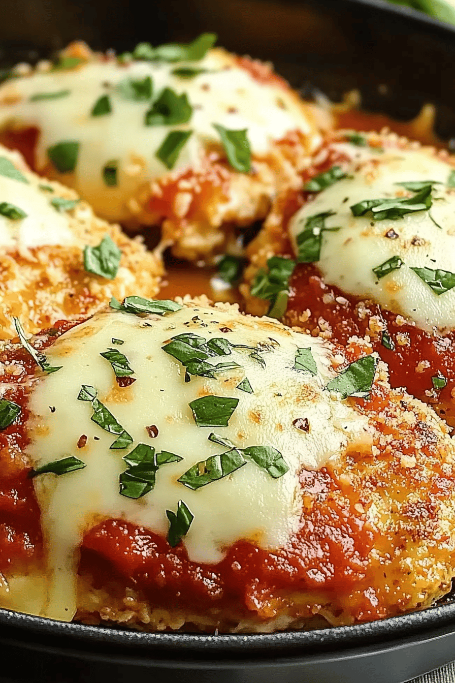 Chicken Parmesan slice on plate showing perfect texture and swirl pattern