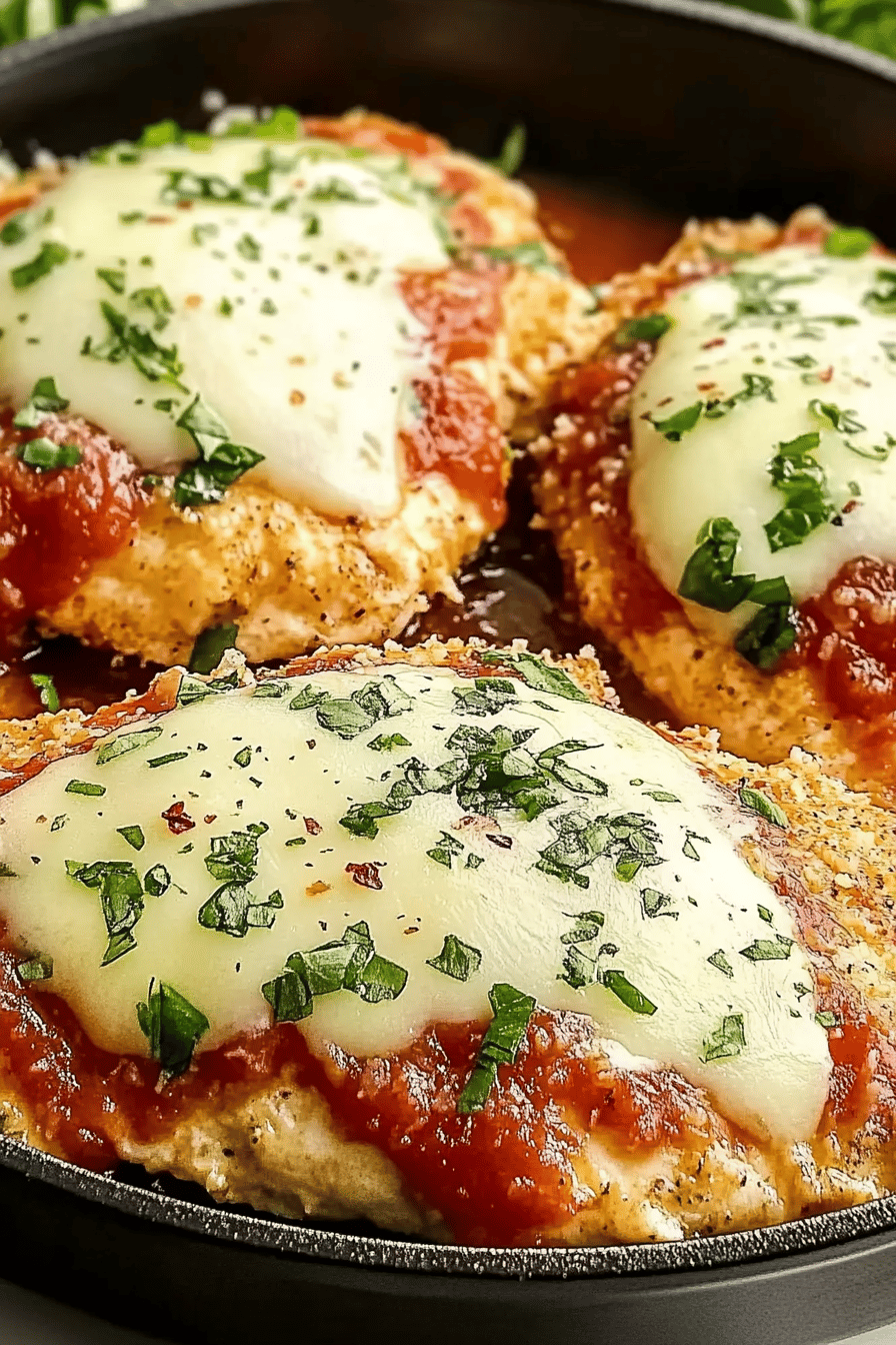 Chicken Parmesan recipes ingredients organized and measured on kitchen counter