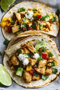 Chipotle chicken tacos