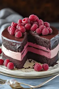 Chocolate raspberry cake
