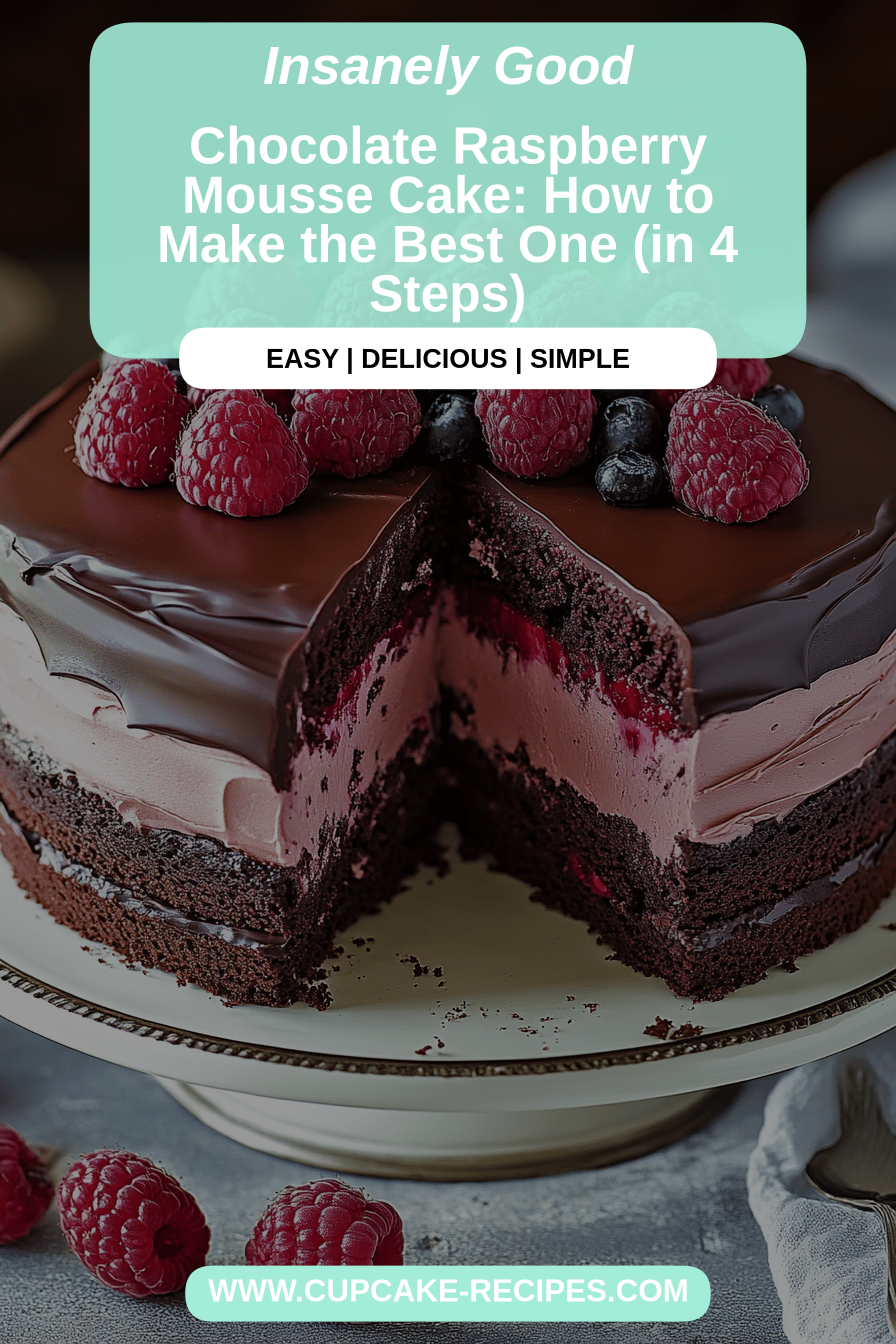 Chocolate raspberry cake final dish beautifully presented and ready to serve