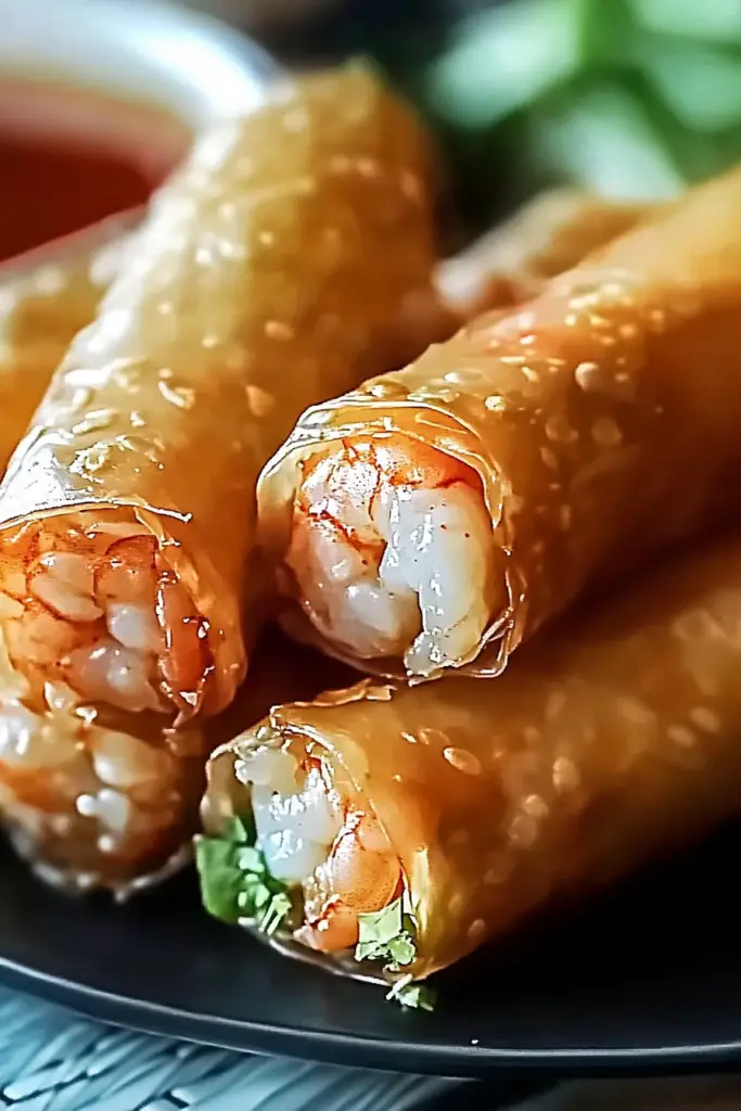 Crispy shrimp egg rolls