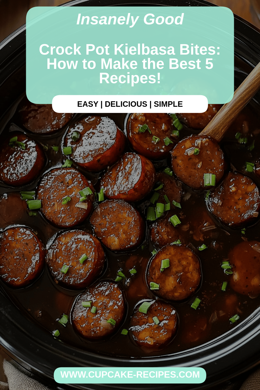 Crock Pot Kielbasa final dish beautifully presented and ready to serve