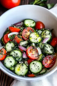 Cucumber tomato salad