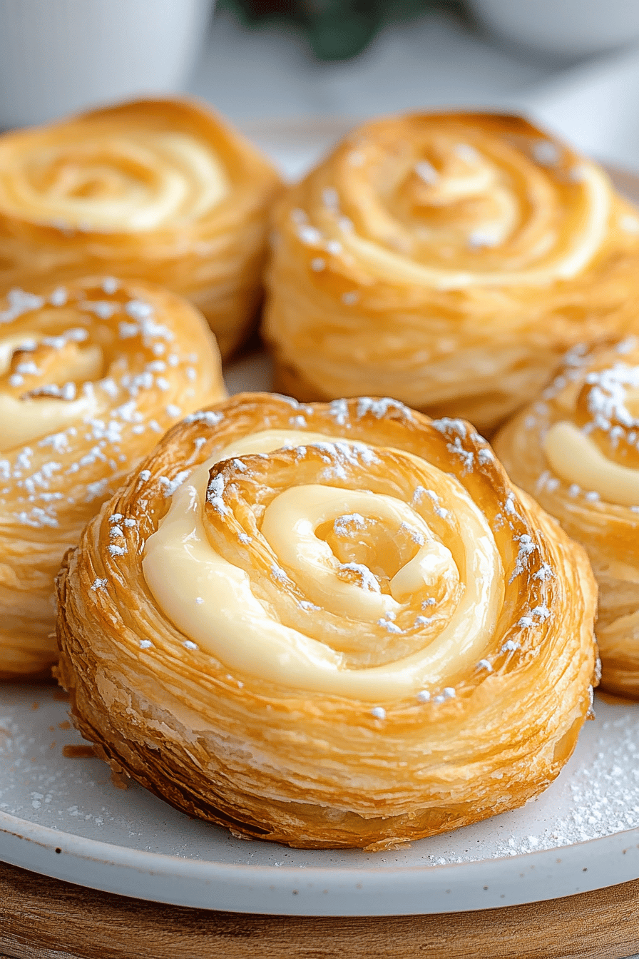 Danish recipe slice on plate showing perfect texture and swirl pattern