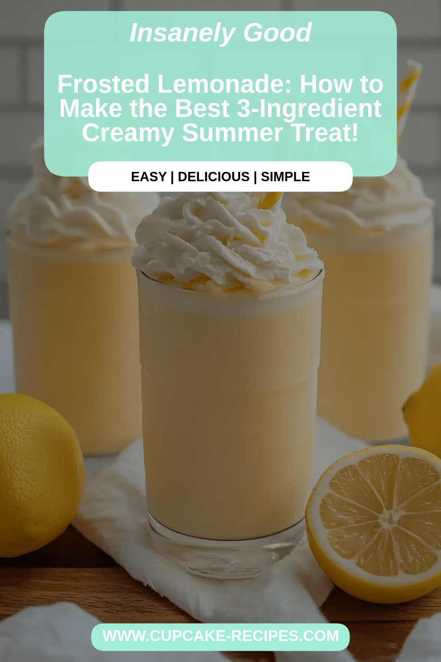 Frosted lemonade final dish beautifully presented and ready to serve