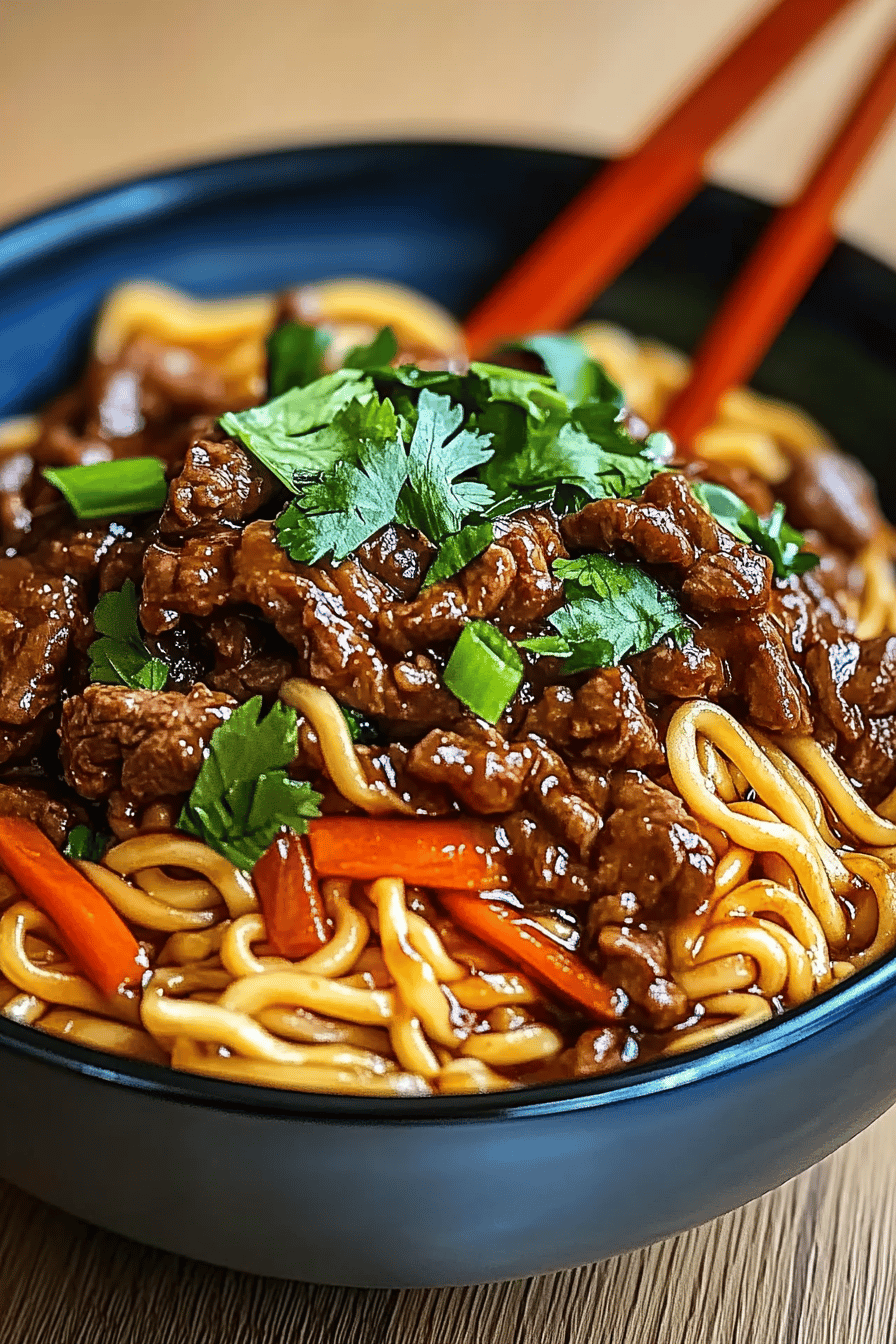 Hoisin beef noodles