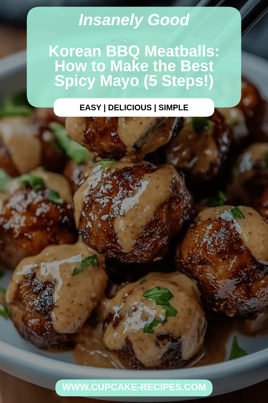 Korean BBQ meatballs final dish beautifully presented and ready to serve