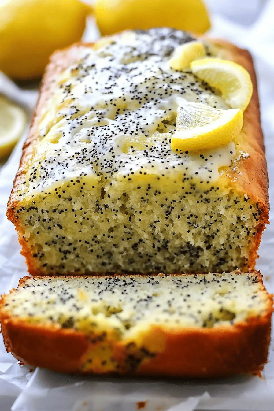 Lemon poppy seed bread ingredients organized and measured on kitchen counter
