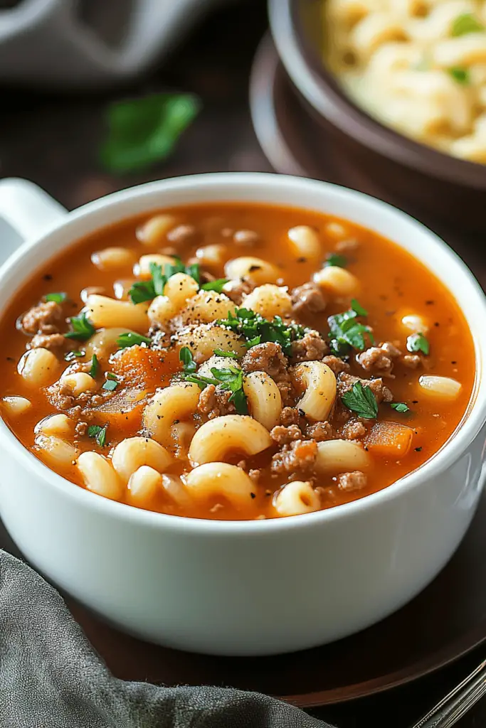 Macaroni soup