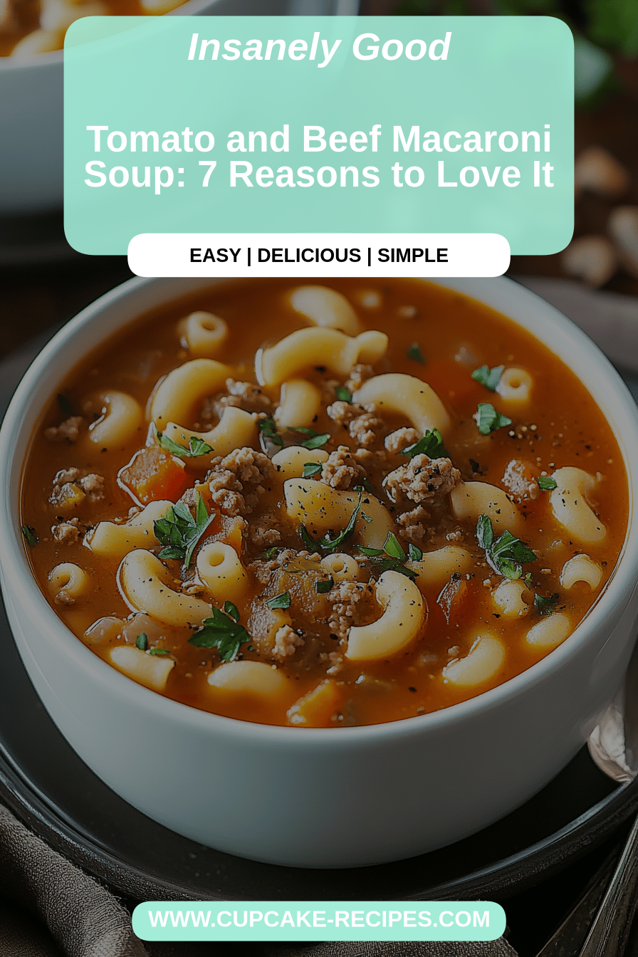 Macaroni soup final dish beautifully presented and ready to serve