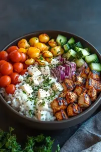 Mediterranean rice bowl