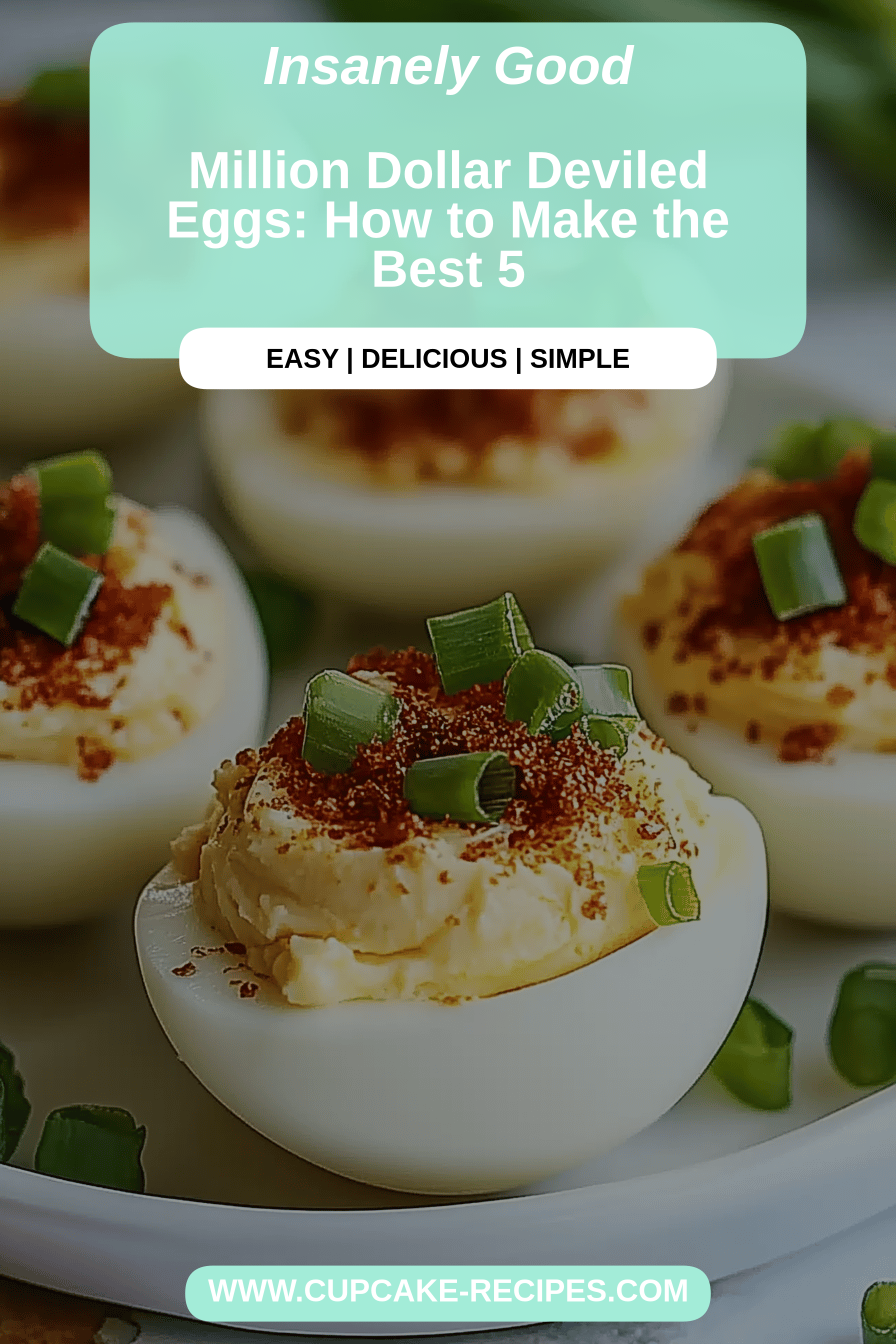 Million dollar deviled eggs final dish beautifully presented and ready to serve