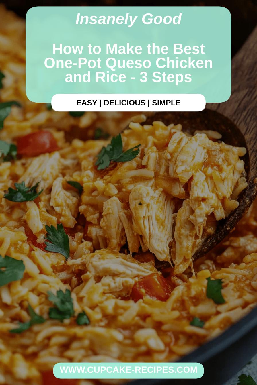 One-pot queso chicken final dish beautifully presented and ready to serve