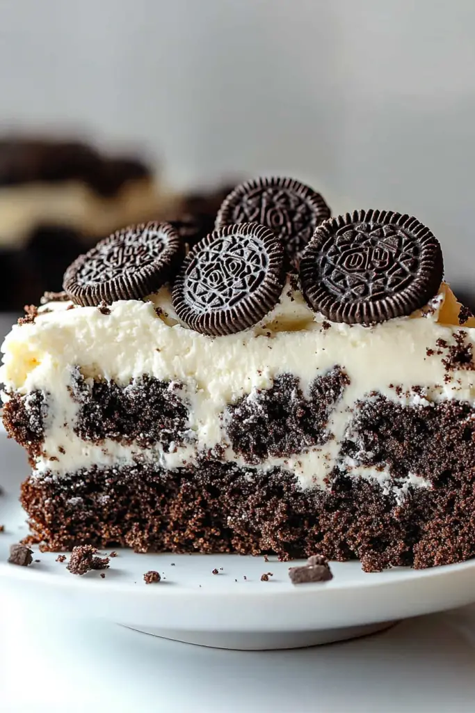 Oreo earthquake cake