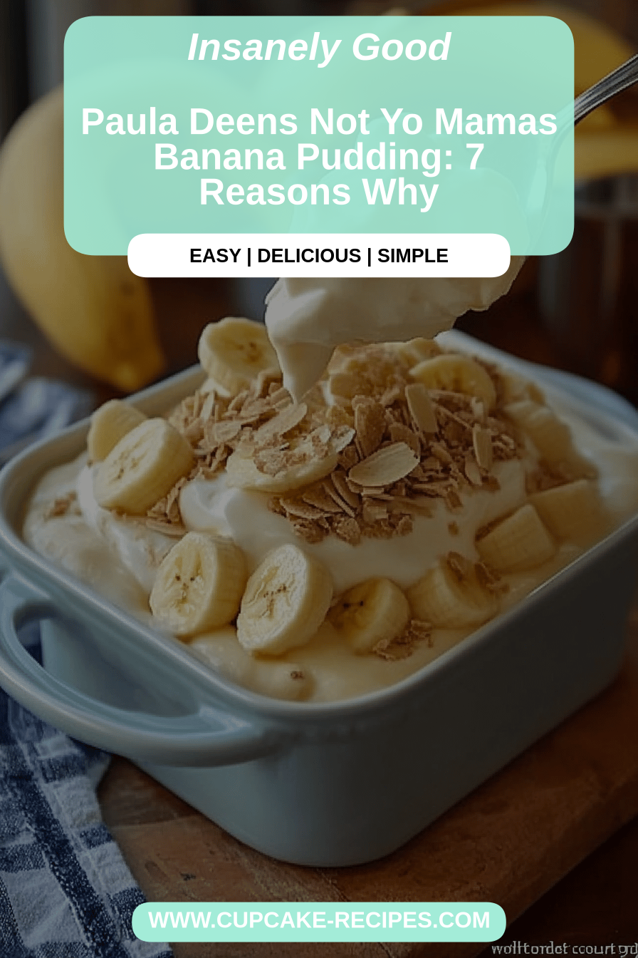 Paula Deen banana pudding final dish beautifully presented and ready to serve