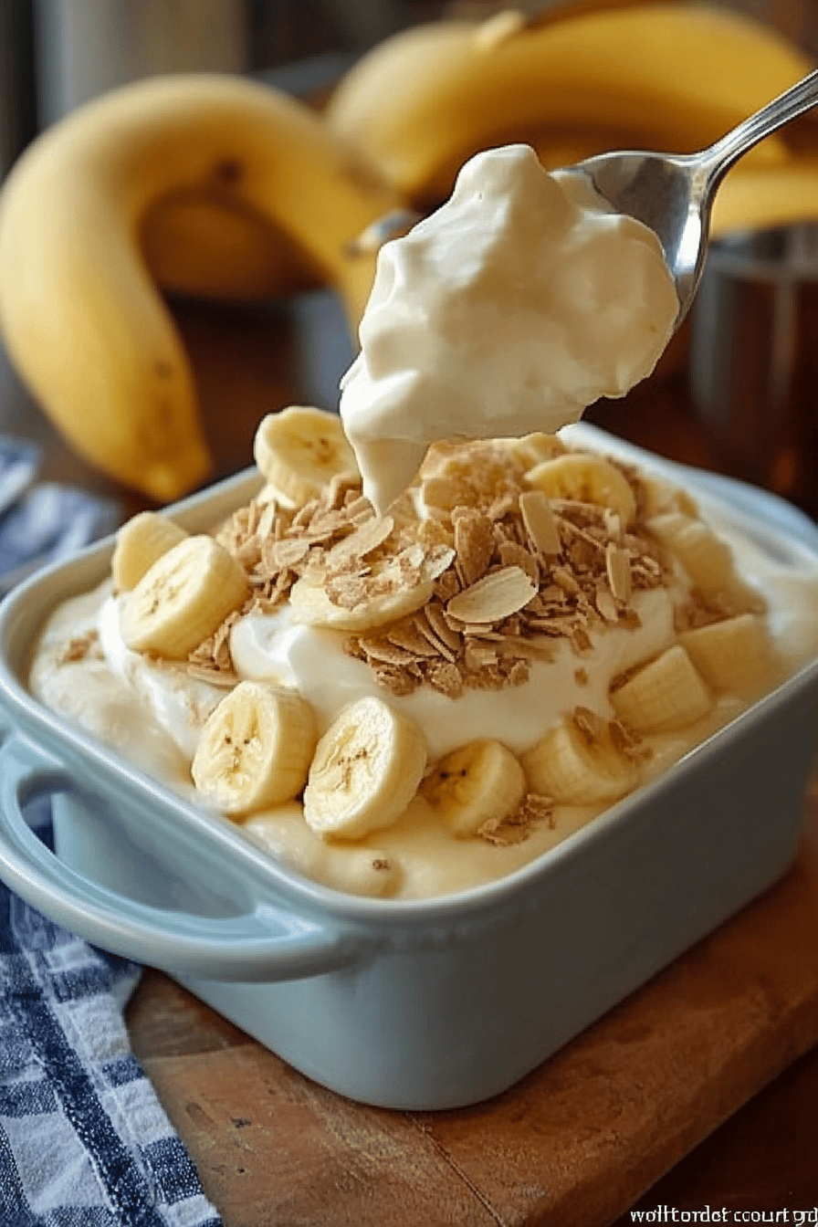 Paula Deen banana pudding ingredients organized and measured on kitchen counter