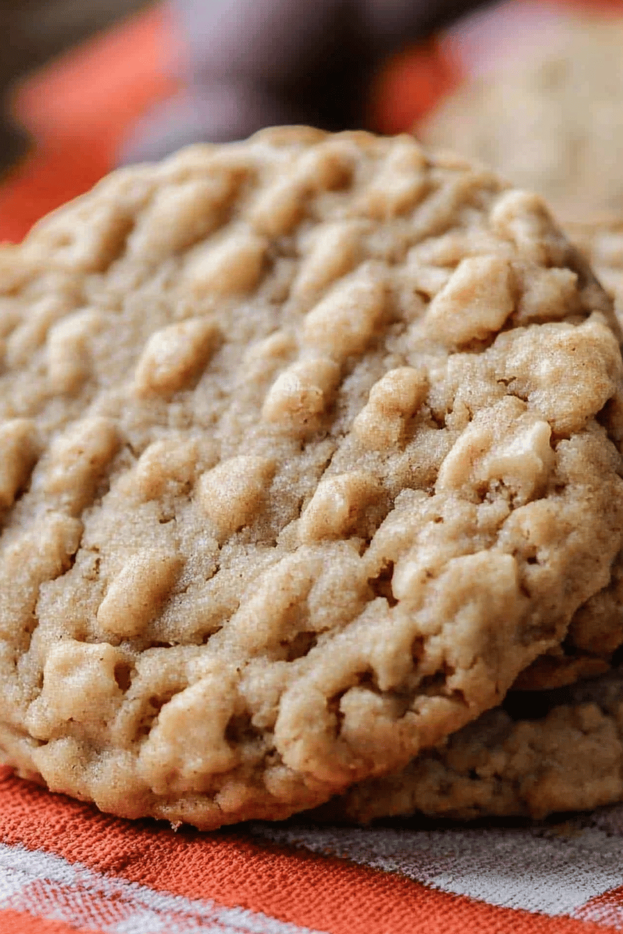 Peanut butter oatmeal cookies ingredients organized and measured on kitchen counter