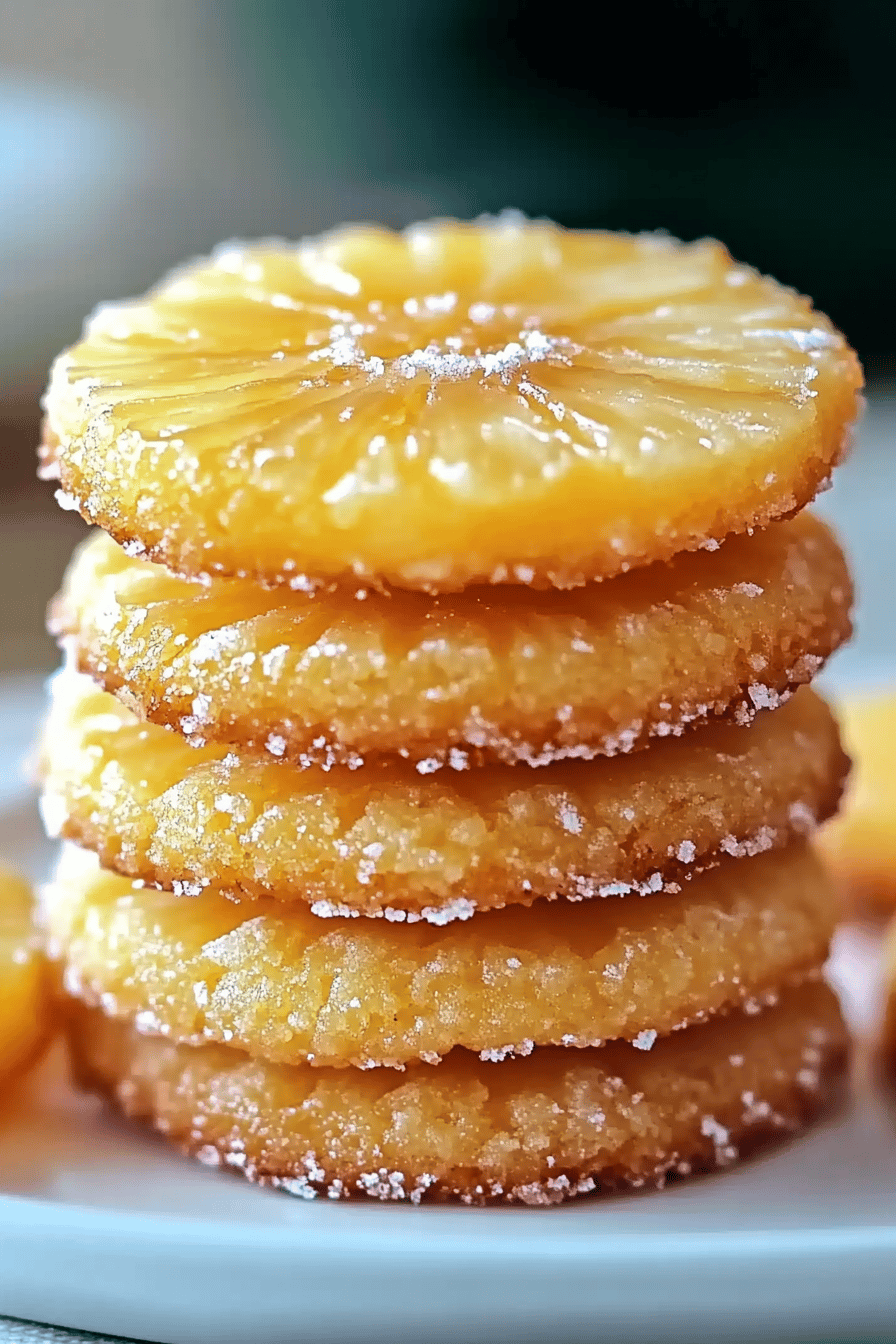 Pineapple upside down cookies