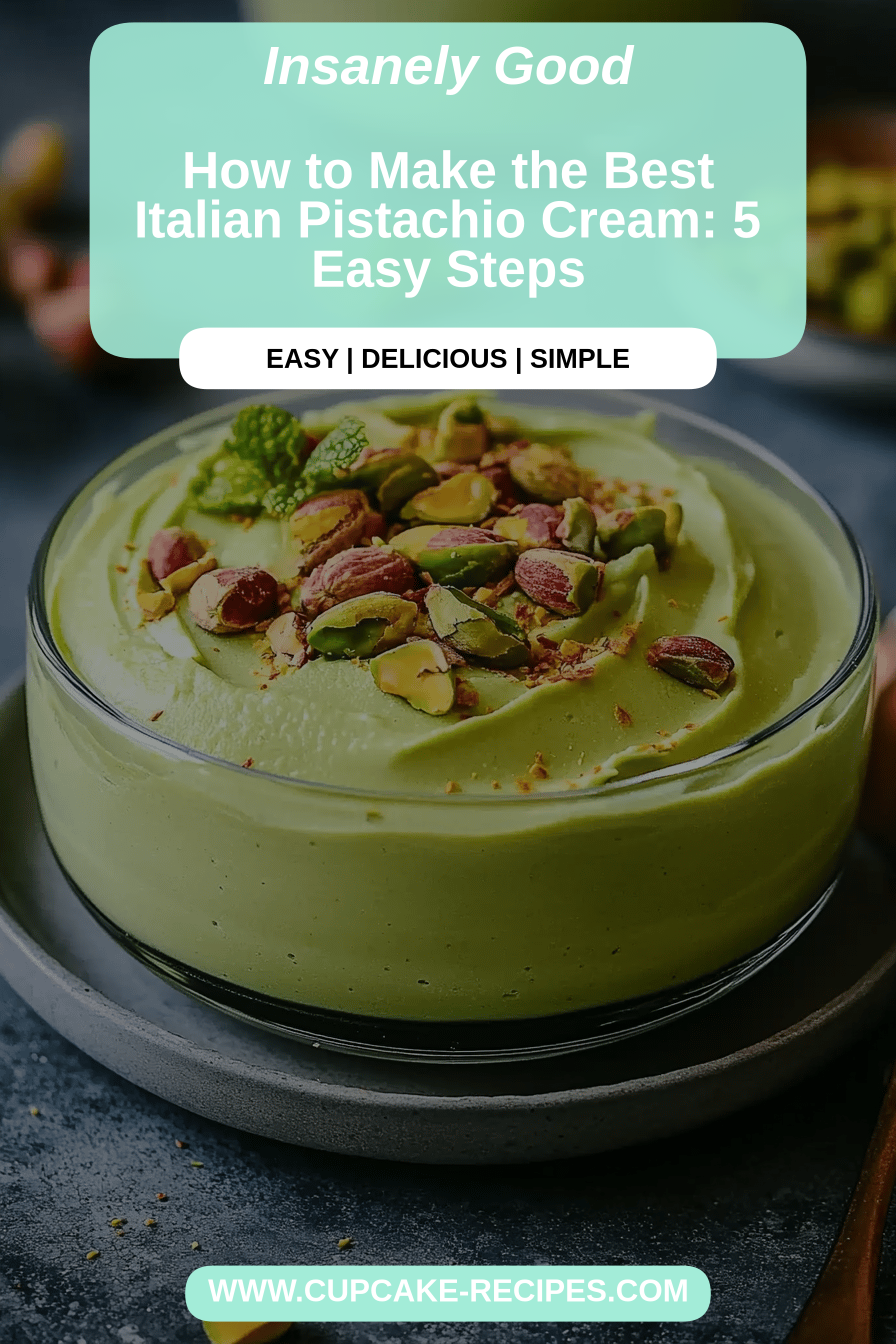 Pistachio cream recipe final dish beautifully presented and ready to serve