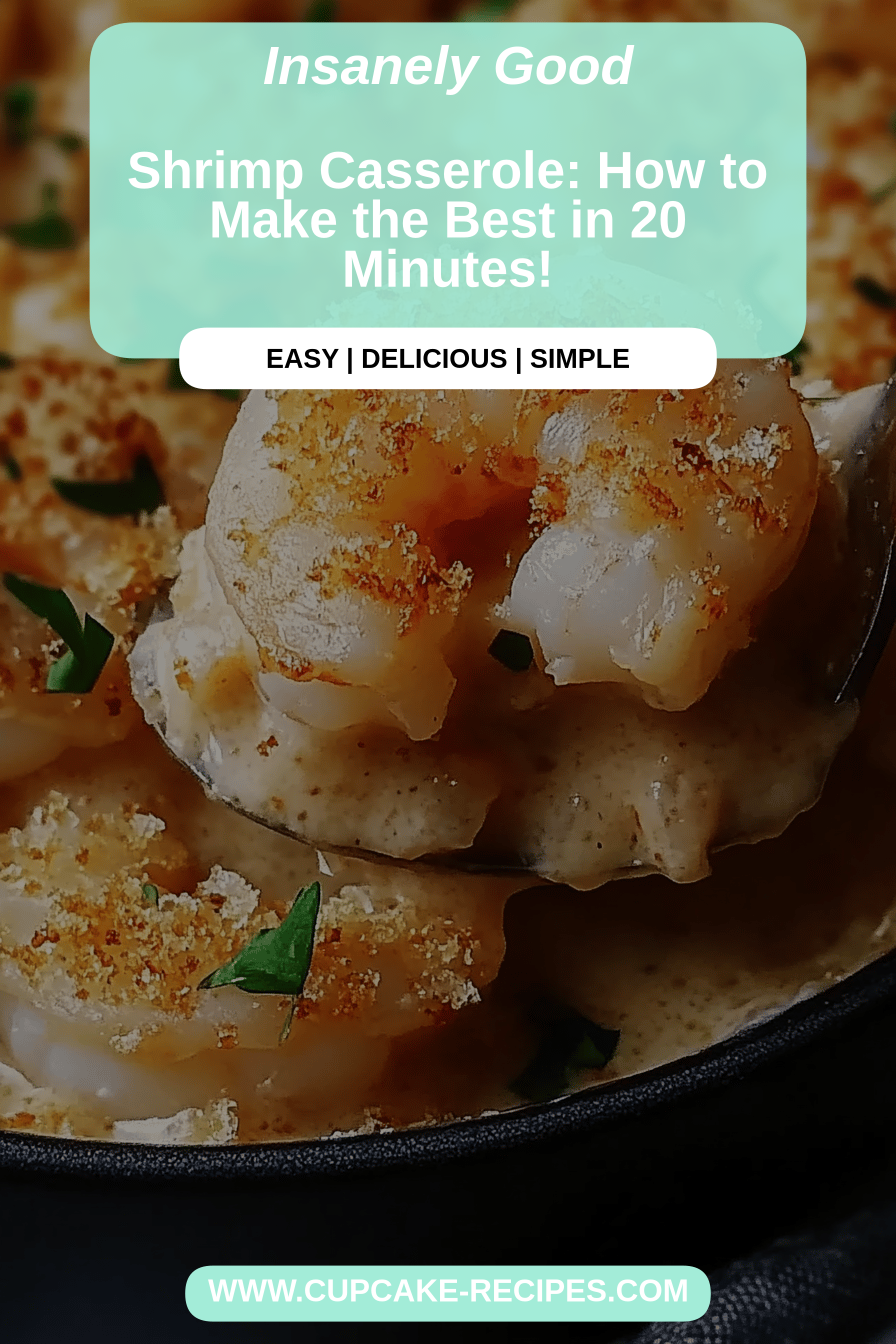 Shrimp casserole final dish beautifully presented and ready to serve
