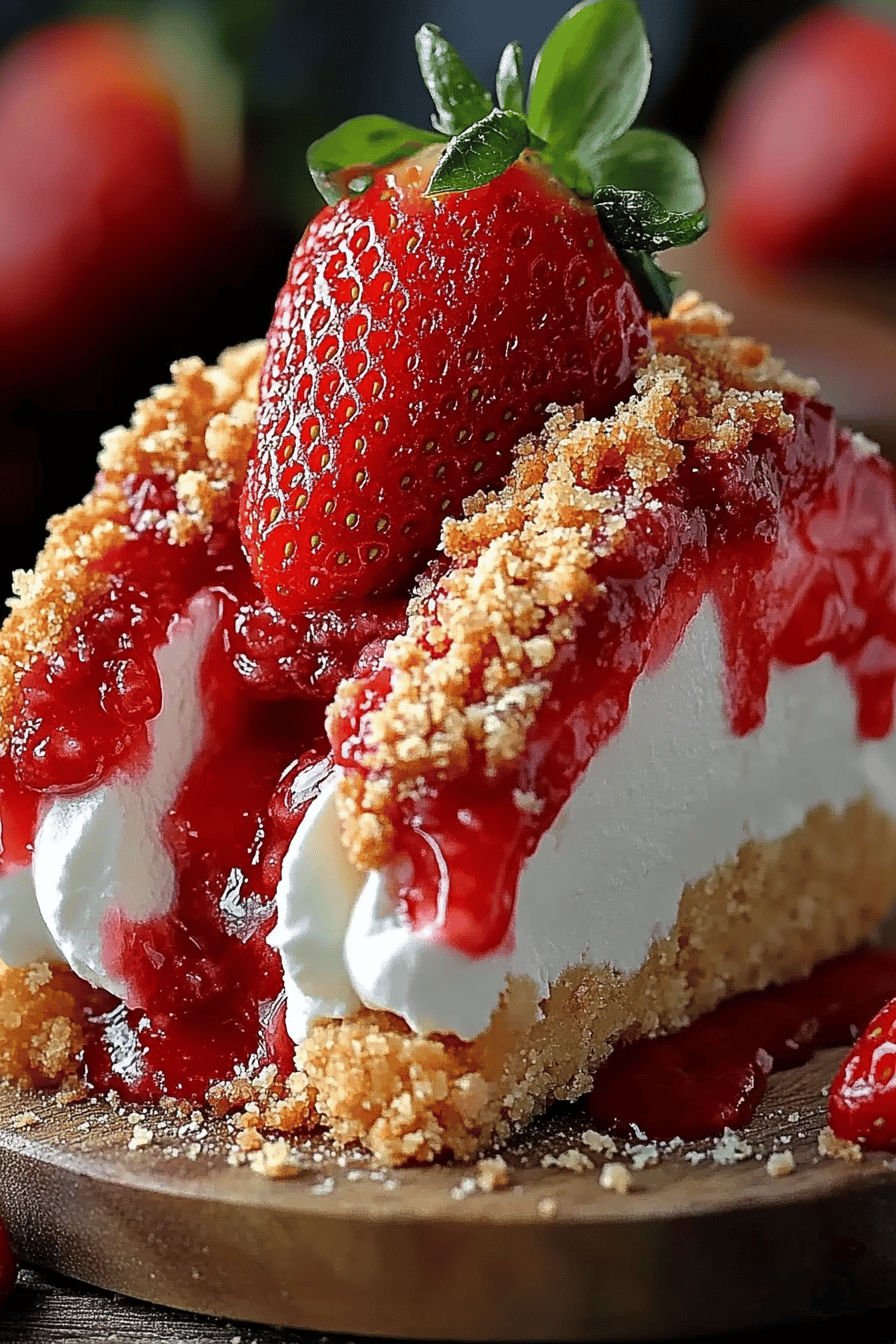 Strawberry crunch cheesecake ingredients organized and measured on kitchen counter