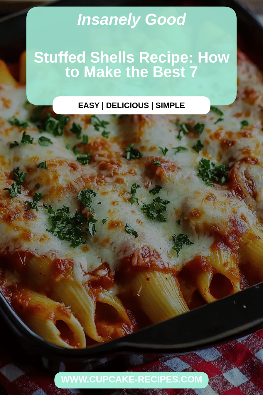 Stuffed shells final dish beautifully presented and ready to serve