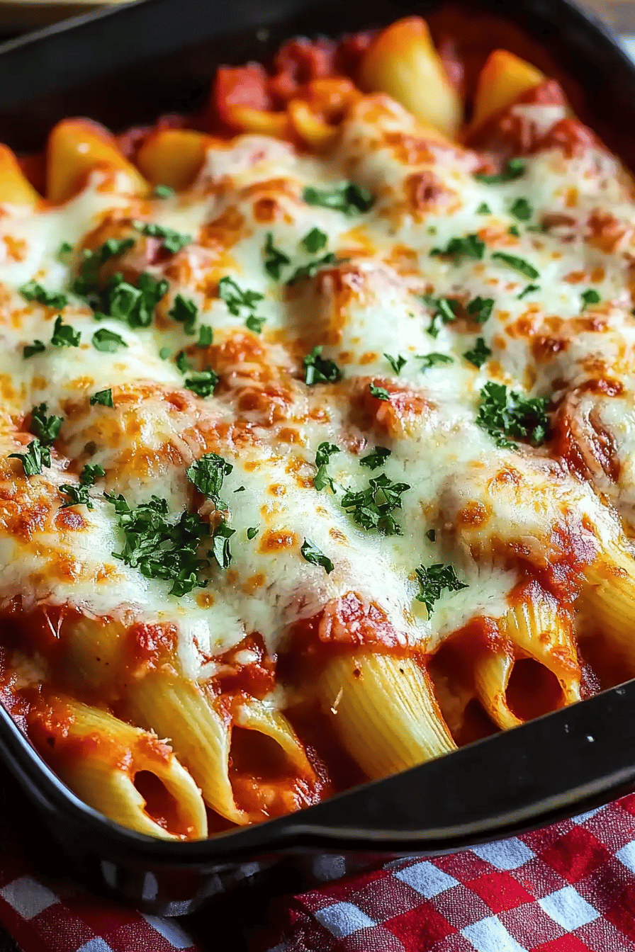 Stuffed shells ingredients organized and measured on kitchen counter