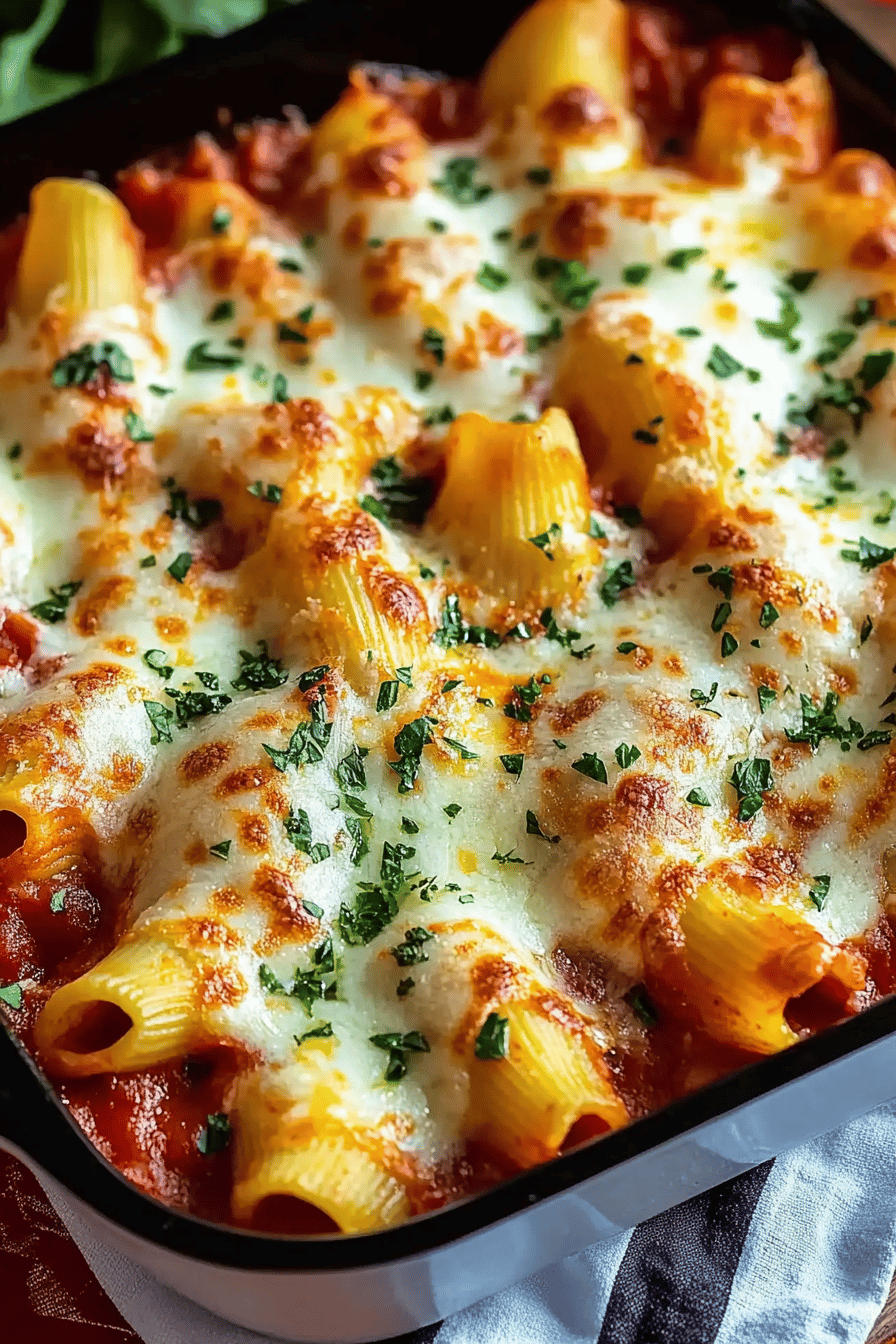 Stuffed shells recipes ingredients organized and measured on kitchen counter