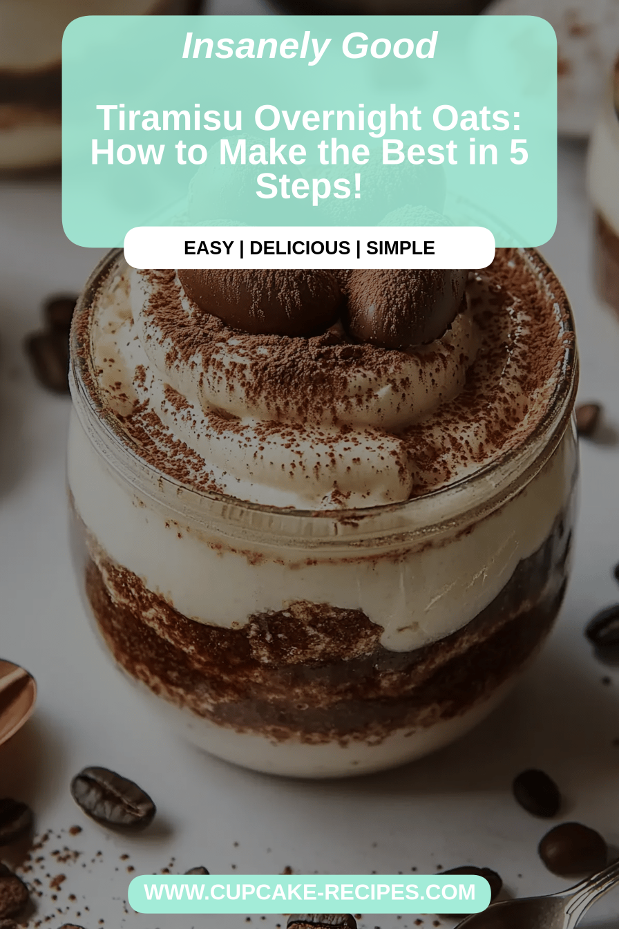 Tiramisu overnight oats final dish beautifully presented and ready to serve