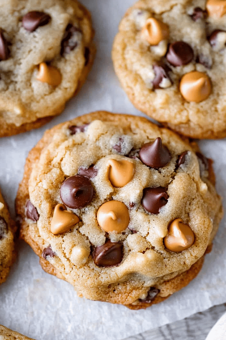 butterscotch chocolate chip cookies slice on plate showing perfect texture and swirl pattern