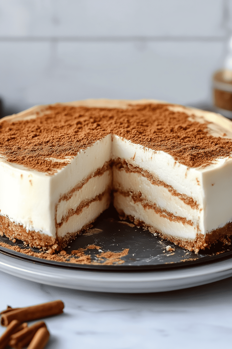 cinnamon roll cheesecake ingredients organized and measured on kitchen counter