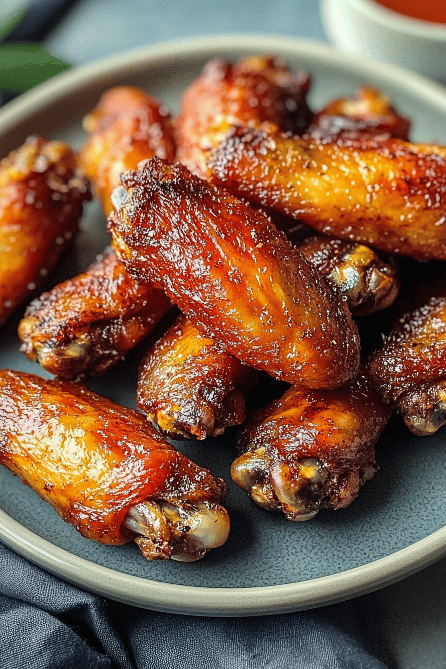 dry rub chicken wings slice on plate showing perfect texture and swirl pattern