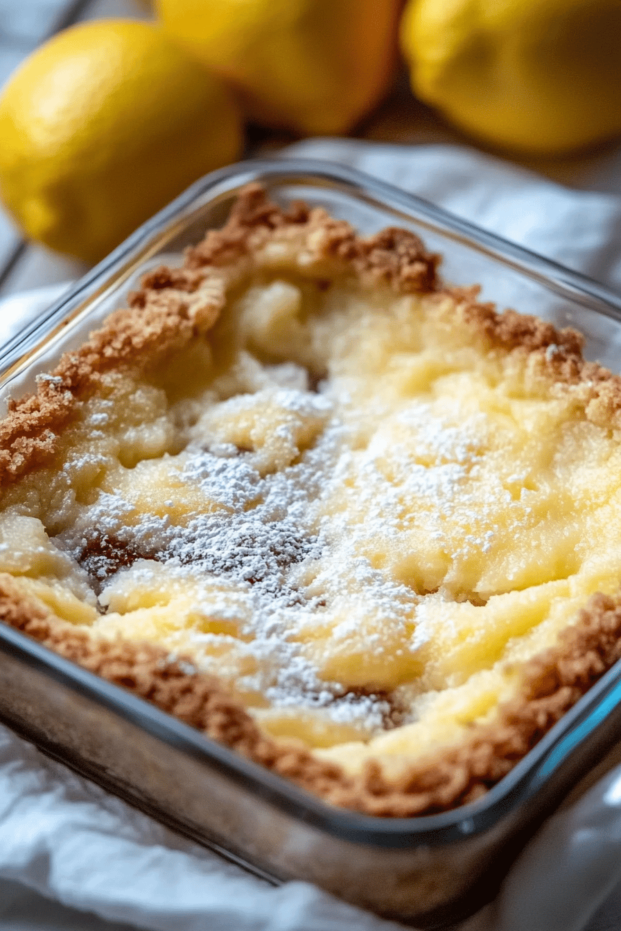 dump cake slice on plate showing perfect texture and swirl pattern