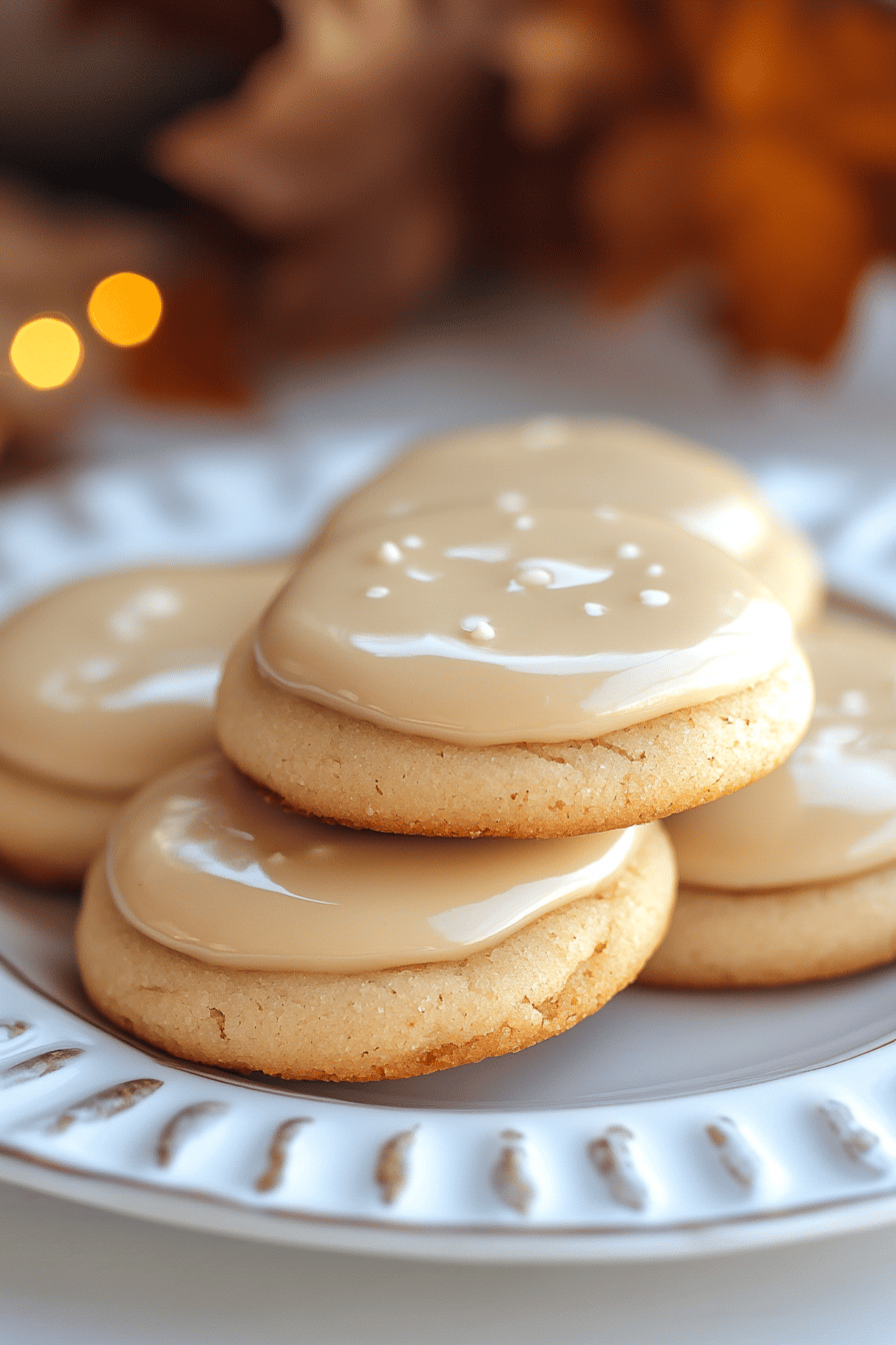 maple cookies slice on plate showing perfect texture and swirl pattern