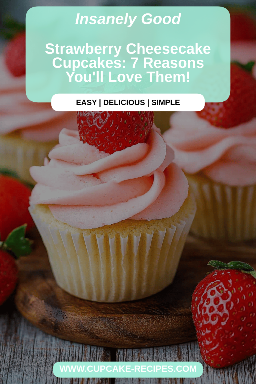 strawberry cheesecake cupcakes final dish beautifully presented and ready to serve